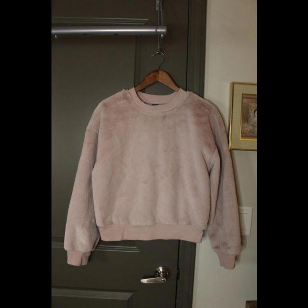 Target Wild Fable Pink Fuzzy Pullover Sweatshirt